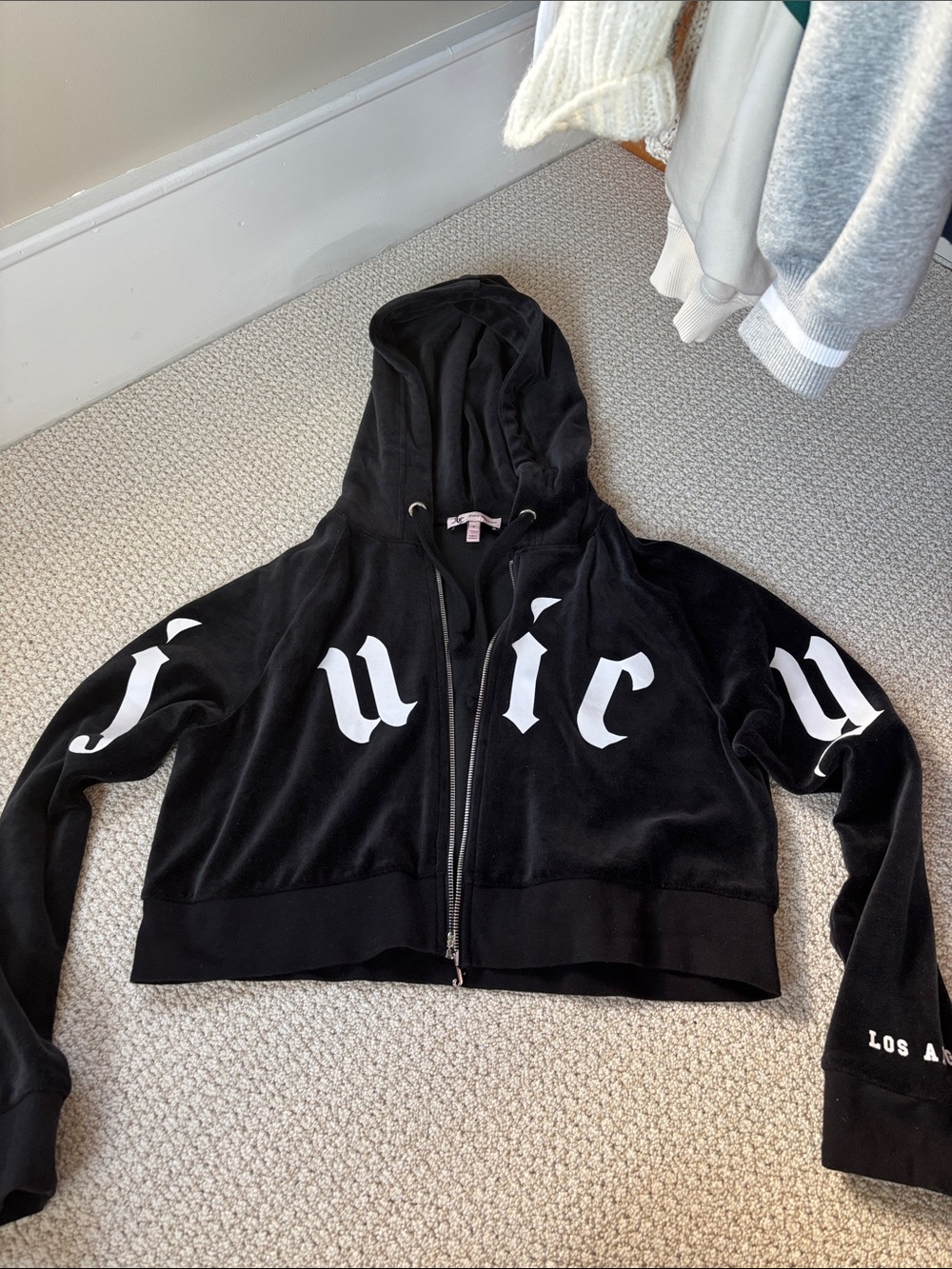 Juicy couture black zip up hoodie